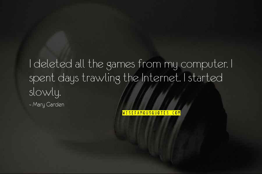 Deleted You Quotes By Mary Garden: I deleted all the games from my computer.