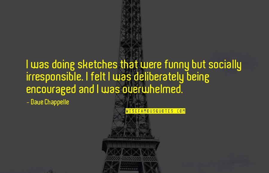 Deliberately Quotes By Dave Chappelle: I was doing sketches that were funny but