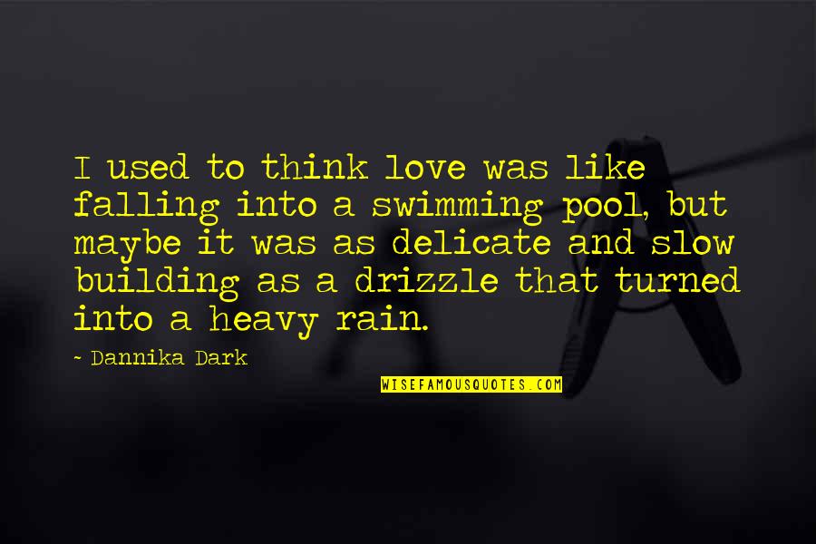 Delicate Love Quotes By Dannika Dark: I used to think love was like falling