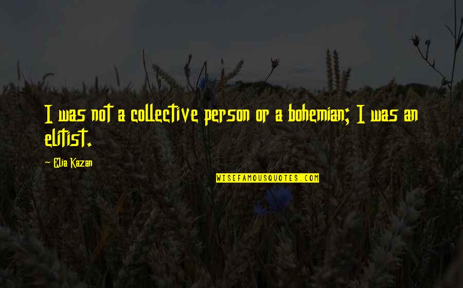 Delicesine Sikismek Quotes By Elia Kazan: I was not a collective person or a