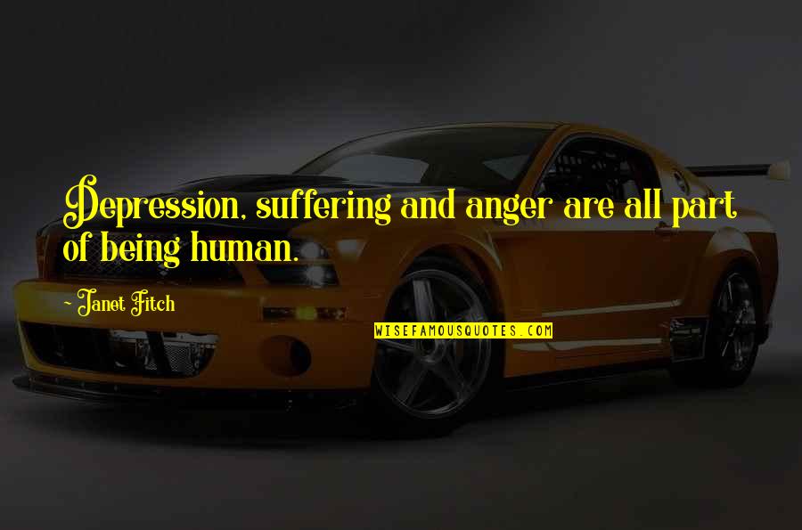 Delights Synonym Quotes By Janet Fitch: Depression, suffering and anger are all part of