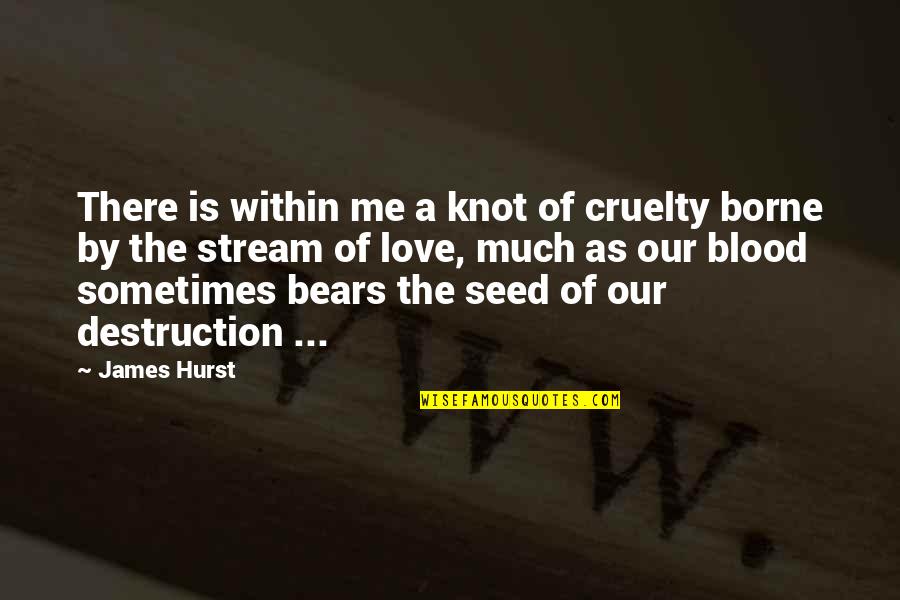 Delitoon Quotes By James Hurst: There is within me a knot of cruelty Delitoon Quotes By James Hurst: There is within me a knot of cruelty