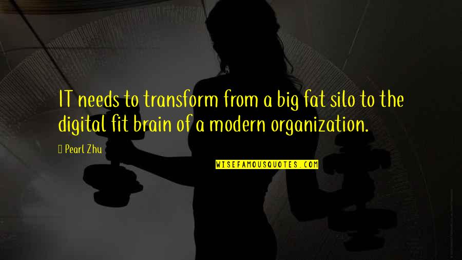 Delitos Informaticos Quotes By Pearl Zhu: IT needs to transform from a big fat