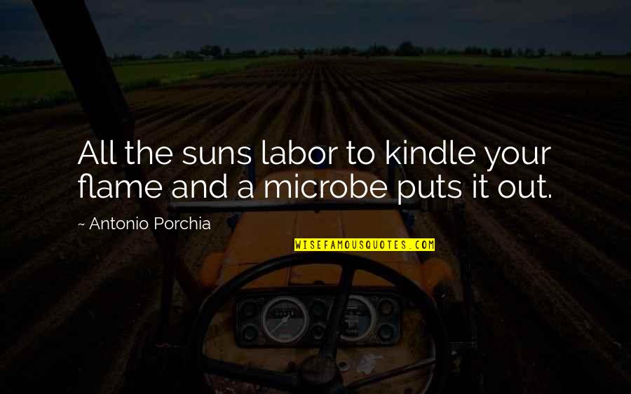Delitzsch Commentary Quotes By Antonio Porchia: All the suns labor to kindle your flame Delitzsch Commentary Quotes By Antonio Porchia: All the suns labor to kindle your flame