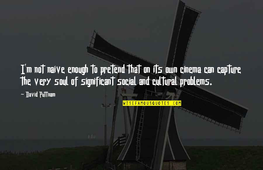 Dell Arcobaleno Quotes By David Puttnam: I'm not naive enough to pretend that on