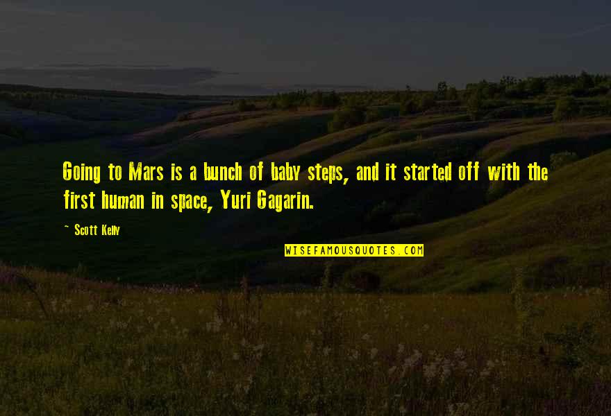 Dell Uniones Quotes By Scott Kelly: Going to Mars is a bunch of baby