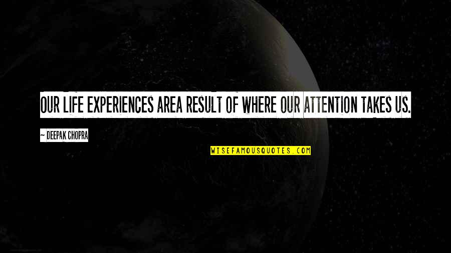 Dellacamera Unh Quotes By Deepak Chopra: Our life experiences area result of where our
