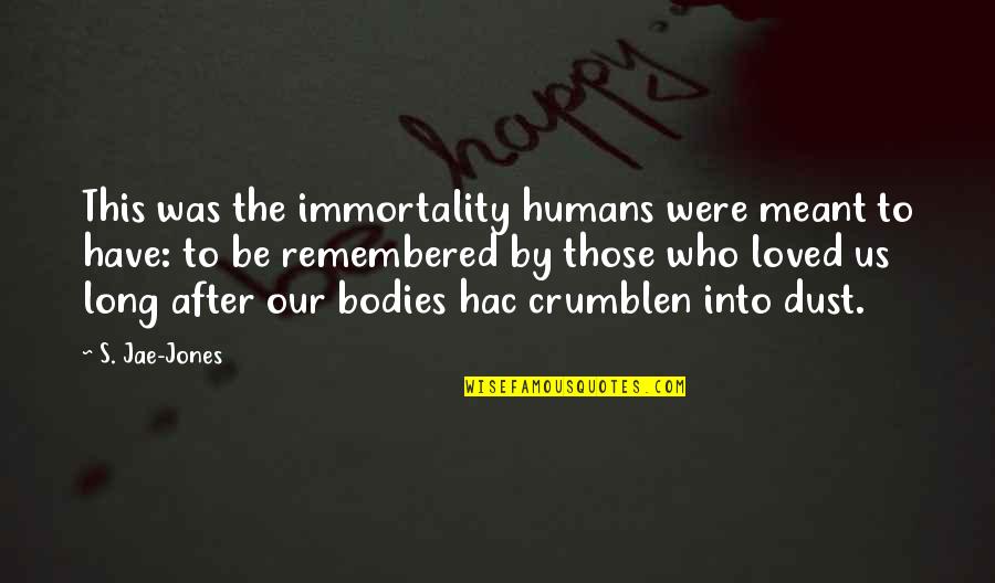 Dellavalle Distilleria Quotes By S. Jae-Jones: This was the immortality humans were meant to