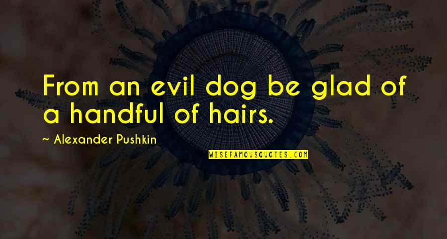 Delmonico Quotes By Alexander Pushkin: From an evil dog be glad of a