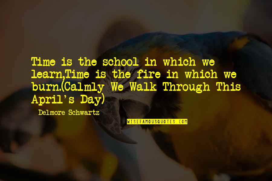Delmore Schwartz Quotes By Delmore Schwartz: Time is the school in which we learn,Time