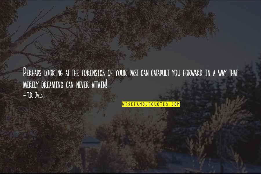 Delpero Quotes By T.D. Jakes: Perhaps looking at the forensics of your past Delpero Quotes By T.D. Jakes: Perhaps looking at the forensics of your past