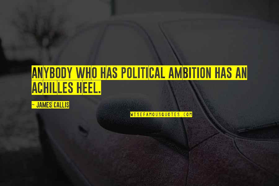 Delphi Quotedstr Single Quotes By James Callis: Anybody who has political ambition has an Achilles