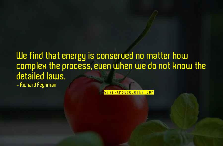 Demacian Quotes By Richard Feynman: We find that energy is conserved no matter