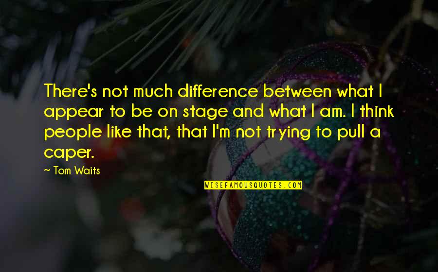 Dematerialised Securities Quotes By Tom Waits: There's not much difference between what I appear