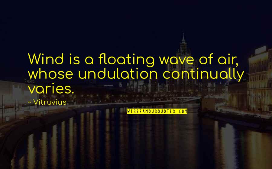 Dembe Quotes By Vitruvius: Wind is a floating wave of air, whose