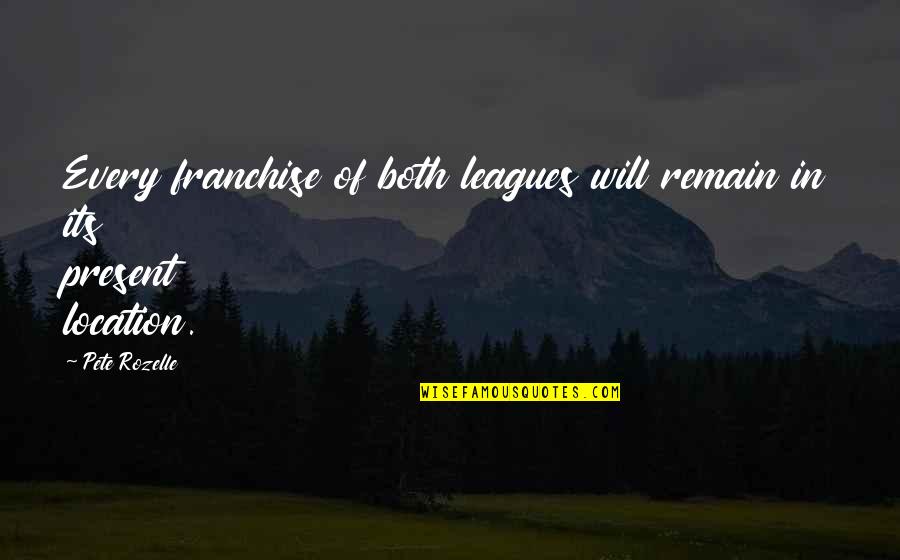 Demeanors Def Quotes By Pete Rozelle: Every franchise of both leagues will remain in