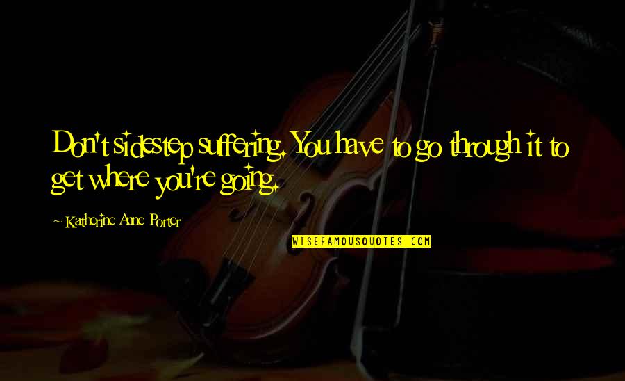 Demeke Quotes By Katherine Anne Porter: Don't sidestep suffering. You have to go through Demeke Quotes By Katherine Anne Porter: Don't sidestep suffering. You have to go through