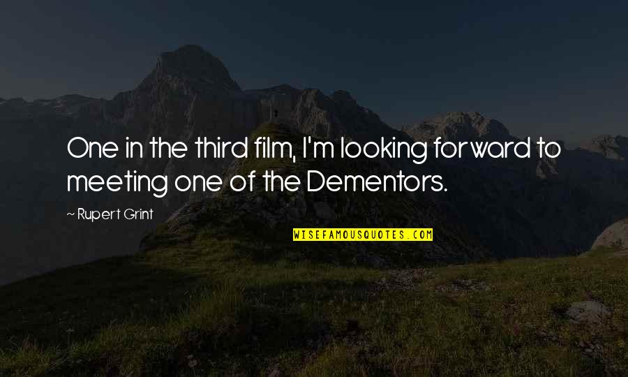 Dementors Quotes By Rupert Grint: One in the third film, I'm looking forward