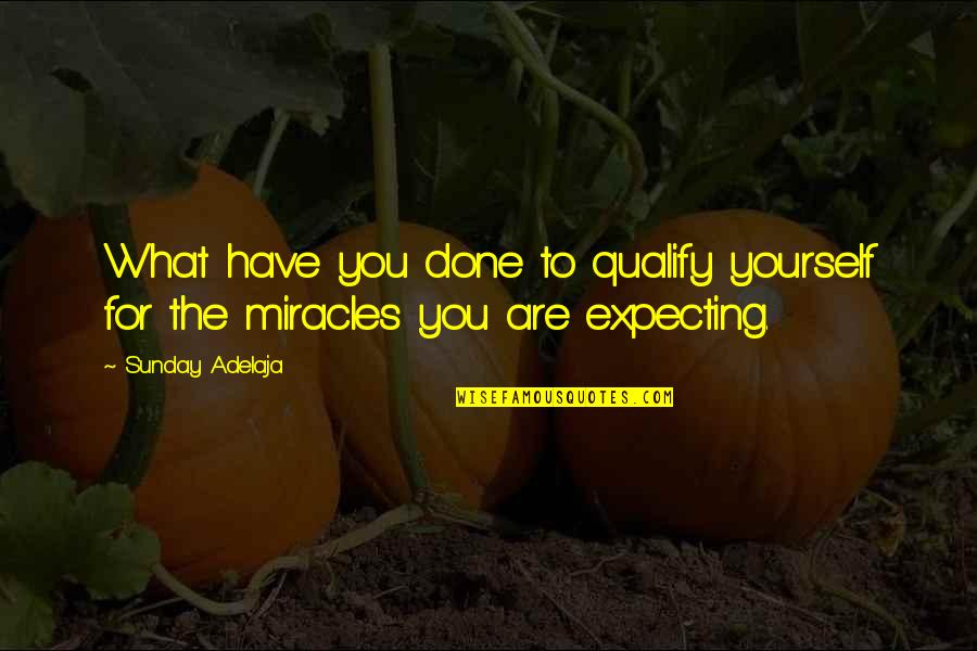 Demerit Badges Quotes By Sunday Adelaja: What have you done to qualify yourself for