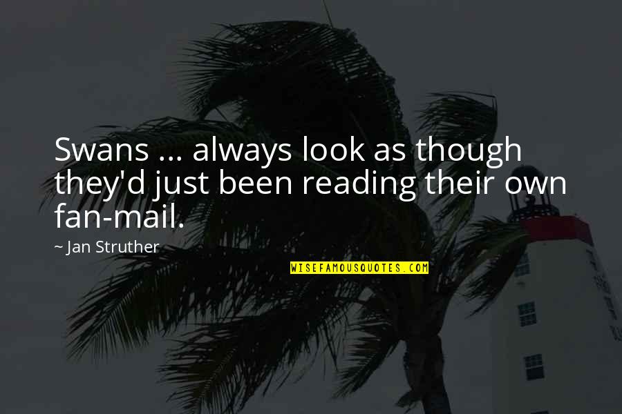 Demetrious Johnson Quotes By Jan Struther: Swans ... always look as though they'd just