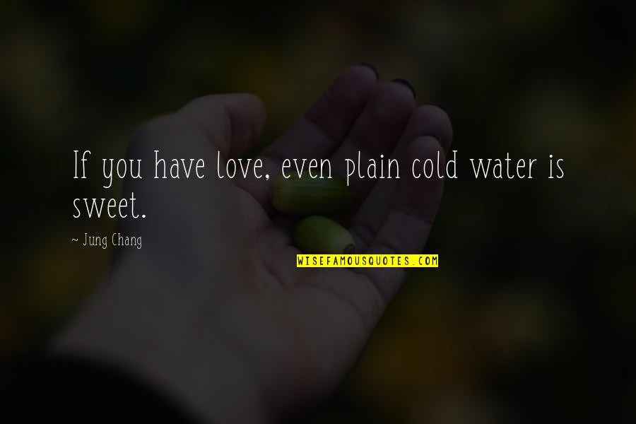 Demetzos Quotes By Jung Chang: If you have love, even plain cold water