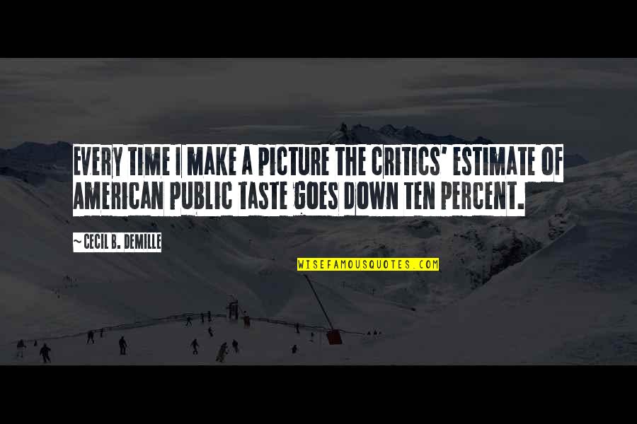 Demille Quotes By Cecil B. DeMille: Every time I make a picture the critics'