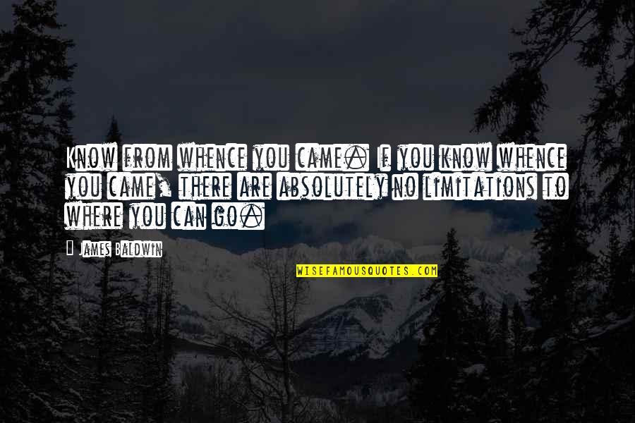 Demillo Contracting Quotes By James Baldwin: Know from whence you came. If you know Demillo Contracting Quotes By James Baldwin: Know from whence you came. If you know