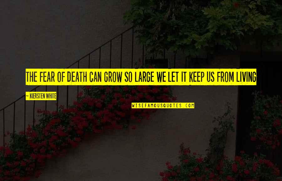 Demirer Hydraulic Quotes By Kiersten White: The fear of death can grow so large Demirer Hydraulic Quotes By Kiersten White: The fear of death can grow so large