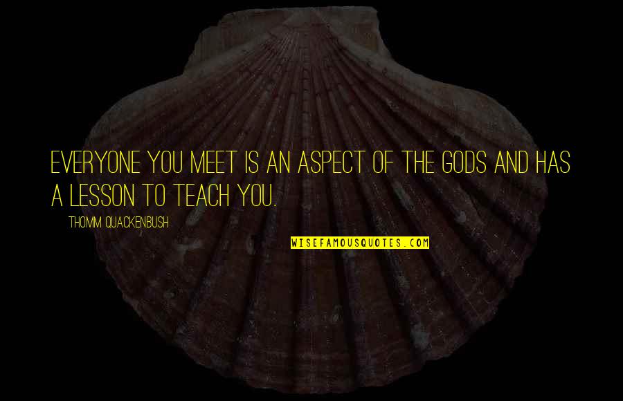 Demirkol Sizdirmazlik Quotes By Thomm Quackenbush: Everyone you meet is an aspect of the