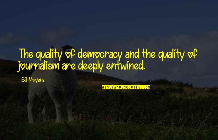 Democracy And Journalism Quotes By Bill Moyers: The quality of democracy and the quality of