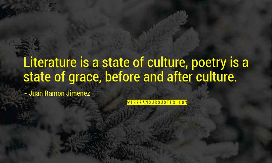 Democracy By Nelson Mandela Quotes By Juan Ramon Jimenez: Literature is a state of culture, poetry is