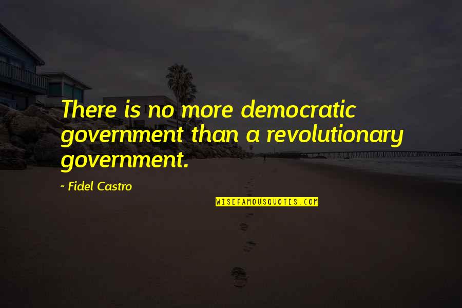 Democratic Government Quotes By Fidel Castro: There is no more democratic government than a