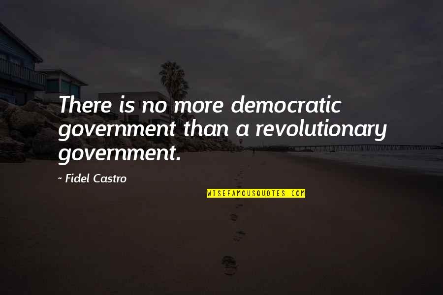 Democratic Quotes By Fidel Castro: There is no more democratic government than a
