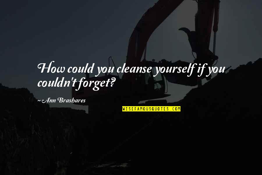 Democratizing Quotes By Ann Brashares: How could you cleanse yourself if you couldn't Democratizing Quotes By Ann Brashares: How could you cleanse yourself if you couldn't
