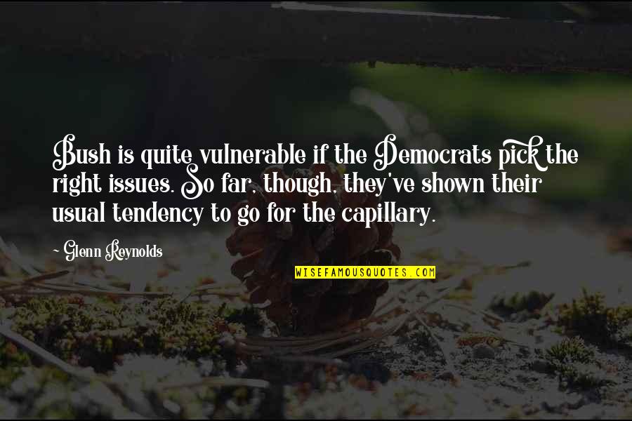 Democrats Quotes By Glenn Reynolds: Bush is quite vulnerable if the Democrats pick Democrats Quotes By Glenn Reynolds: Bush is quite vulnerable if the Democrats pick