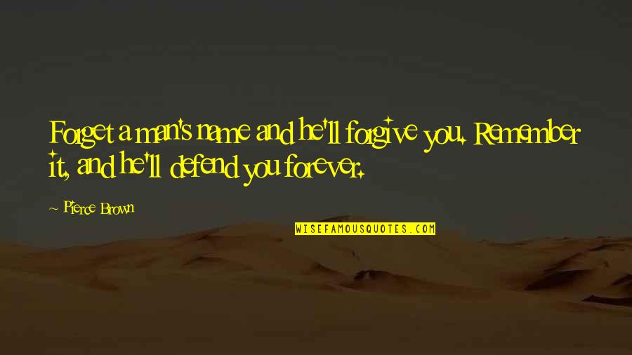 Demostrar Con Quotes By Pierce Brown: Forget a man's name and he'll forgive you.