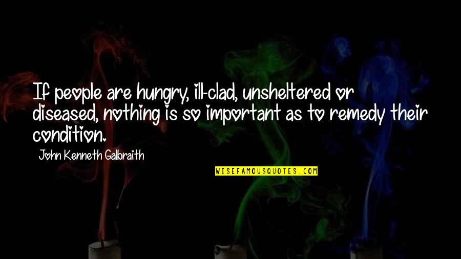 Demoulin Bros Quotes By John Kenneth Galbraith: If people are hungry, ill-clad, unsheltered or diseased, Demoulin Bros Quotes By John Kenneth Galbraith: If people are hungry, ill-clad, unsheltered or diseased,