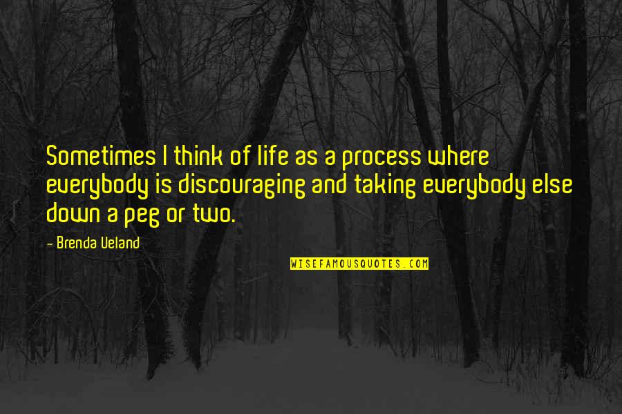 Demurely Synonym Quotes By Brenda Ueland: Sometimes I think of life as a process