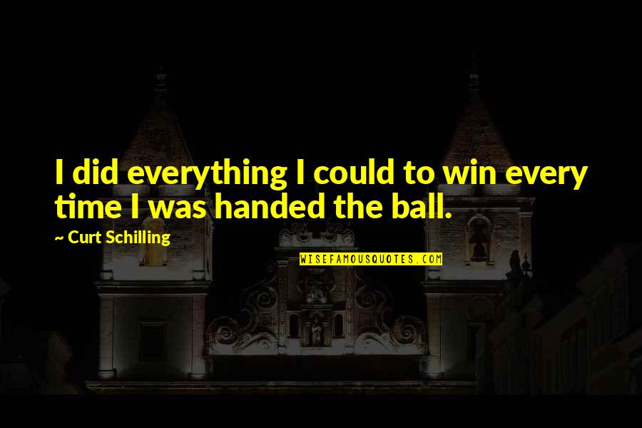Denatale Vascular Quotes By Curt Schilling: I did everything I could to win every Denatale Vascular Quotes By Curt Schilling: I did everything I could to win every