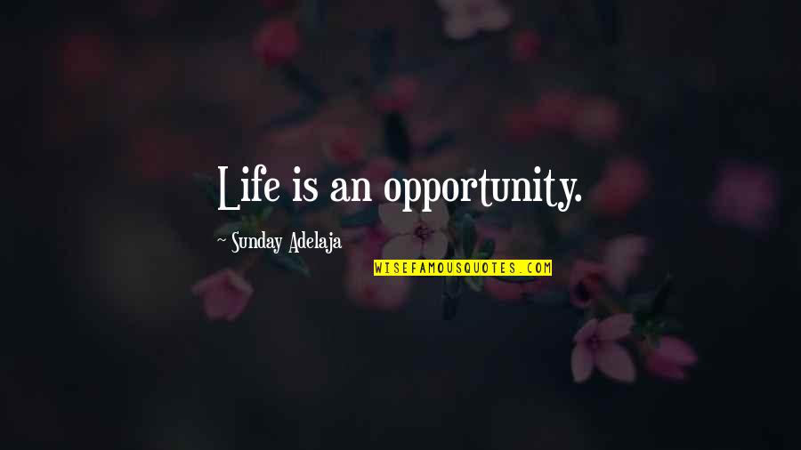 Dendooven Bonnie Quotes By Sunday Adelaja: Life is an opportunity. Dendooven Bonnie Quotes By Sunday Adelaja: Life is an opportunity.