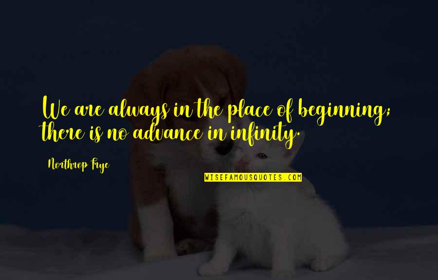 Denele Sweet Quotes By Northrop Frye: We are always in the place of beginning;