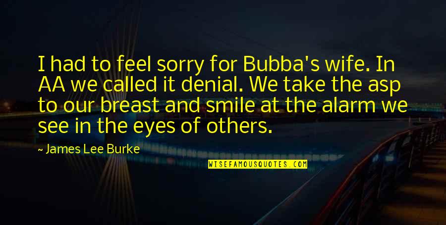 Denial Of Alcoholism Quotes By James Lee Burke: I had to feel sorry for Bubba's wife.