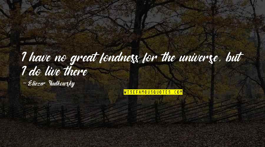 Denial Of Death Quotes By Eliezer Yudkowsky: I have no great fondness for the universe, Denial Of Death Quotes By Eliezer Yudkowsky: I have no great fondness for the universe,