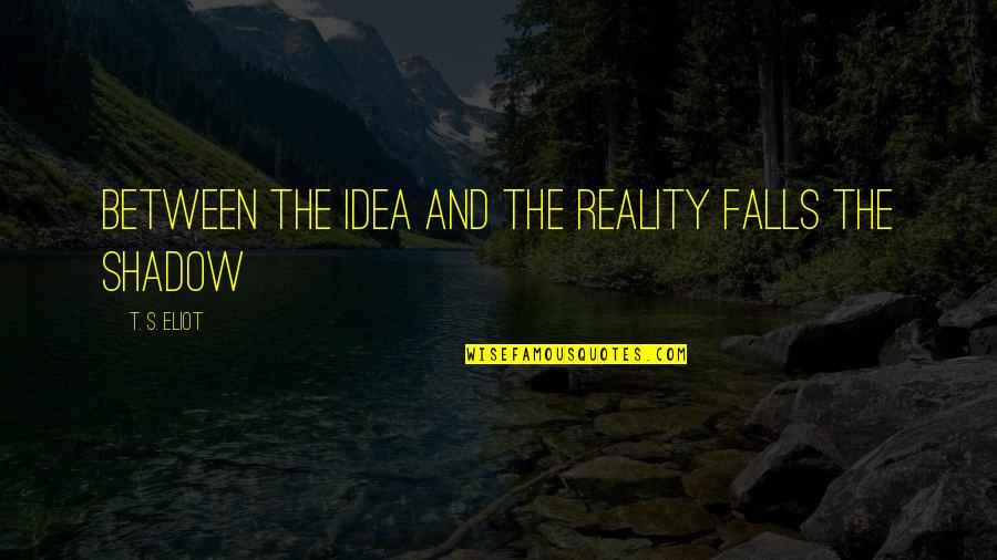 Denis Irwin Quotes By T. S. Eliot: Between the idea and the reality falls the