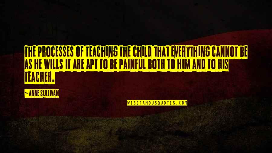 Denise Linn Quotes By Anne Sullivan: The processes of teaching the child that everything