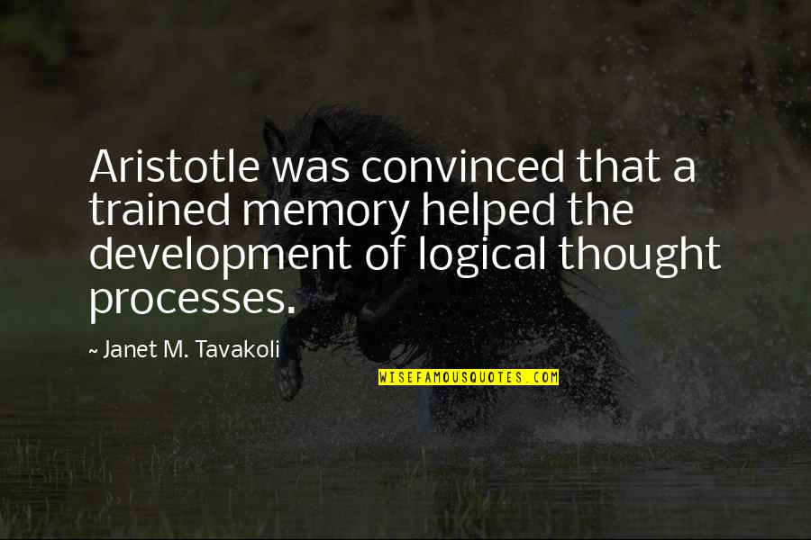 Denkmal Berlin Quotes By Janet M. Tavakoli: Aristotle was convinced that a trained memory helped