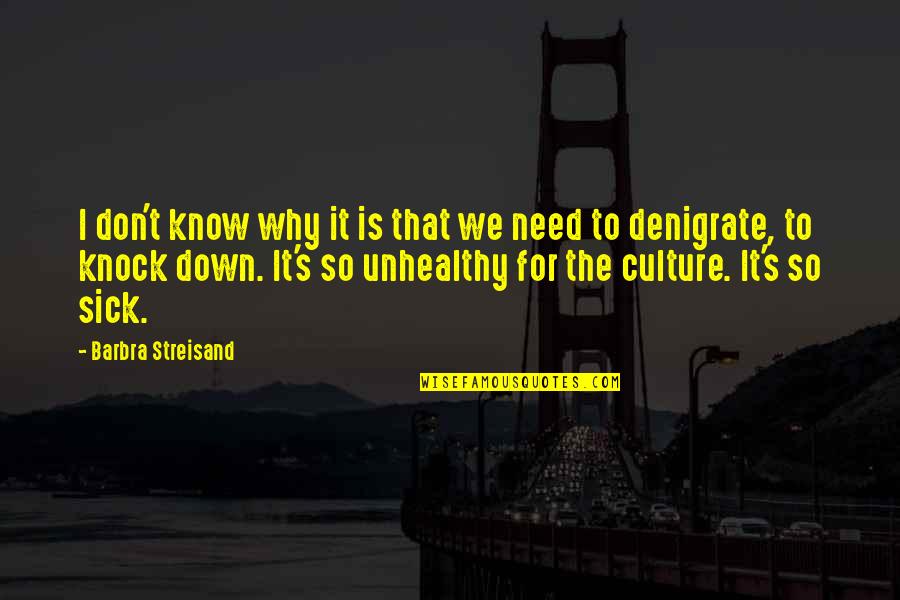 Denkmann Family Office Quotes By Barbra Streisand: I don't know why it is that we Denkmann Family Office Quotes By Barbra Streisand: I don't know why it is that we