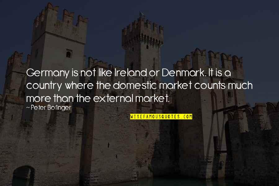 Denmark's Quotes By Peter Bofinger: Germany is not like Ireland or Denmark. It
