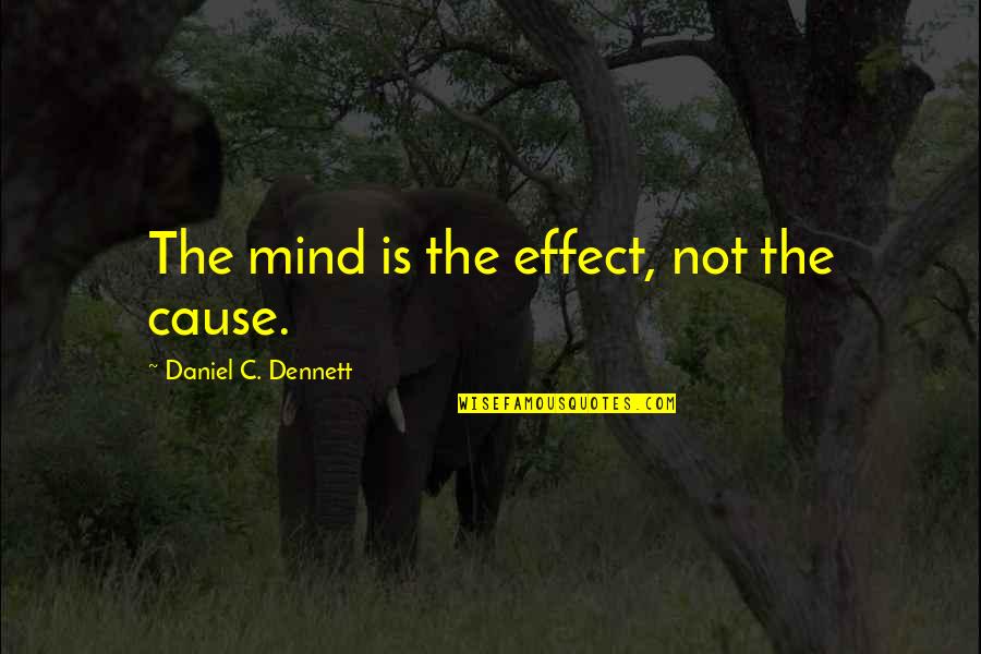 Dennett Quotes By Daniel C. Dennett: The mind is the effect, not the cause.