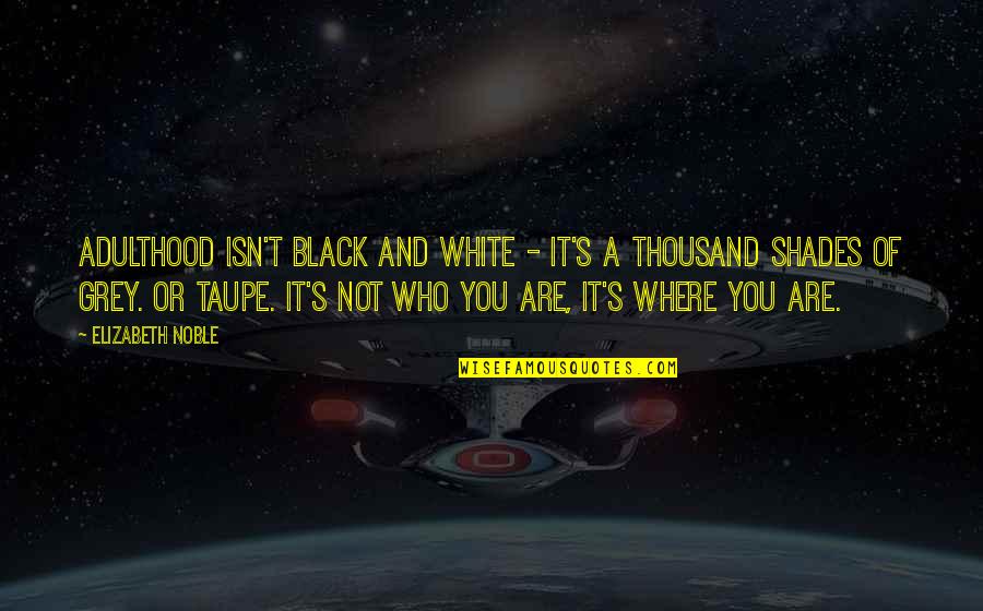 Dennetts Ice Quotes By Elizabeth Noble: Adulthood isn't black and white - it's a